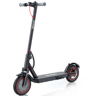 Adult Electric Scooter, 10" Pneumatic Tire, Max 30 mile Range 500W Foldable Scooter, Black