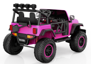 24V Ride on Car Truck Electric Powered Ride on Toys Jeepwith Remote Control & LED Lights, Black