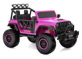 24V 2 Seater Kids Ride on Truck,Ride on Jeep Car with Remote Control,2×200W Motor,Electric Battery Powered Toys Car w/4 Wheels Spring Suspension,3 Speeds,LED Lights, Bluetooth Music,Age 3-8,Pink