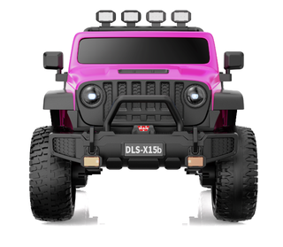 24V Ride on Car Truck Electric Powered Ride on Toys Jeepwith Remote Control & LED Lights, Black