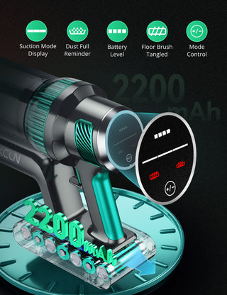 Qikcln VC03 300W 30Kpa Powerful Vacuum with Brushless Motor & Three Modes 40Mins Runtime
