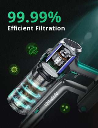 Qikcln VC03 300W 30Kpa Powerful Vacuum with Brushless Motor & Three Modes 40Mins Runtime