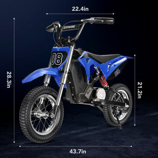 36V 300W Electric Dirt Bike for Kids Ages 5-10,Fast Speed Electric Motorcycle Up to 16 MPH & 10 Miles Long-Range,Twist Grip Throttle,3-Speed Modes,Dual Suspension & Brakes for Kids Ride on Toys