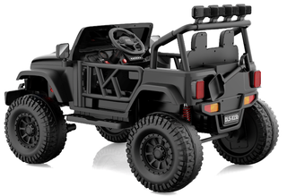 24V Ride on Car Truck Electric Powered Ride on Toys Jeepwith Remote Control & LED Lights, Black