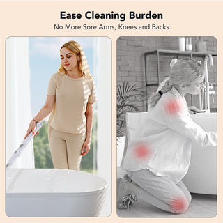 Voweek VWS211 Efficient Electric Spin Scrubber with Adjustable Extension Arm, IPX7 Waterproof