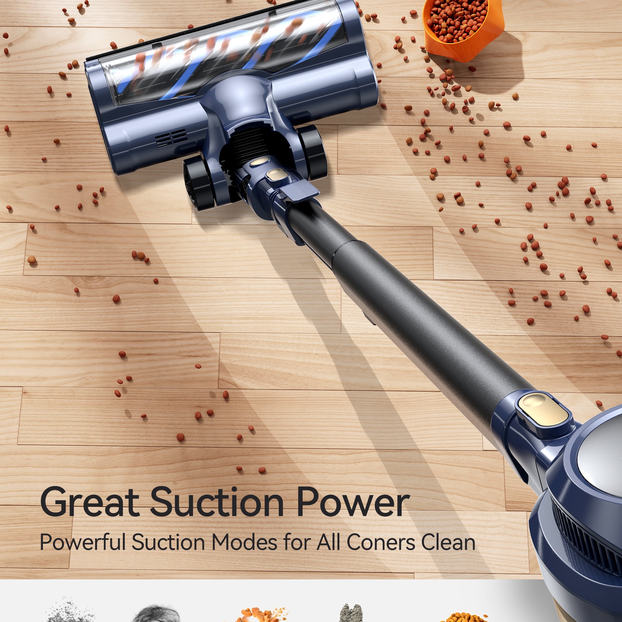 Voweek VC08 Ultralight Cordless Stick Vacuum Cleaner with HEPA Filters