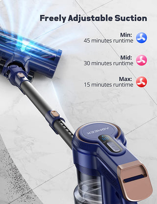 Voweek VC09 6 in 1 Lightweight Cordless Vacuum Cleaner with 3 Power Modes, LED Display 45min Runtime, 2 Colors